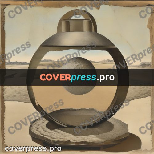Collage artwork: sphere inside a ring