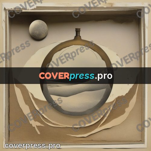 Collage artwork: sphere inside a ring