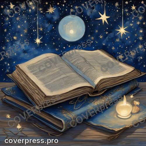 В стиле Дрим-пастель: раскрытая книга, из которой поднимаются звёзды