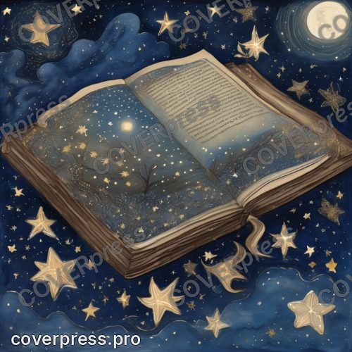 В стиле Дрим-пастель: раскрытая книга, из которой поднимаются звёзды