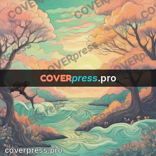 Dreamy illustration: sloth above the waves