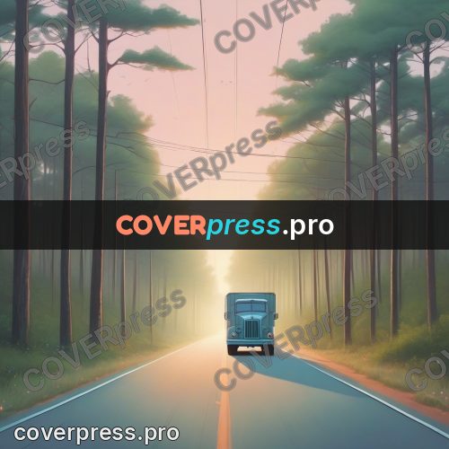 Dreamy illustration: road in morning mist