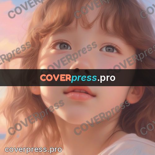 Dreamy illustration: girl's face in pink light