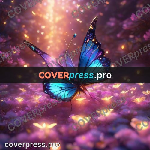 Dreamy illustration: butterfly with clear wings