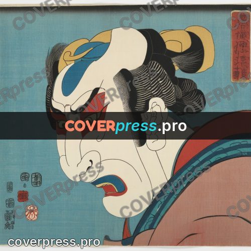 Ukiyo-e artwork: actor in stage make-up