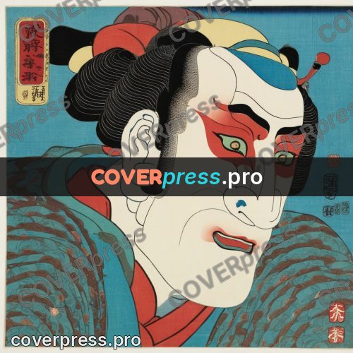 Ukiyo-e artwork: actor in stage make-up
