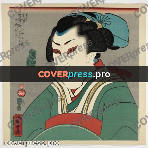 Ukiyo-e artwork: woman's face with high hair