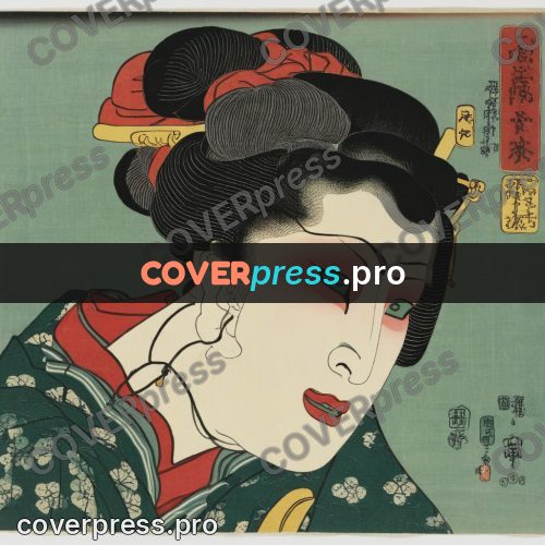 Ukiyo-e artwork: face in white make-up