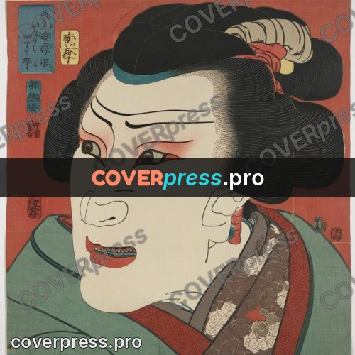 Ukiyo-e artwork: face in white make-up