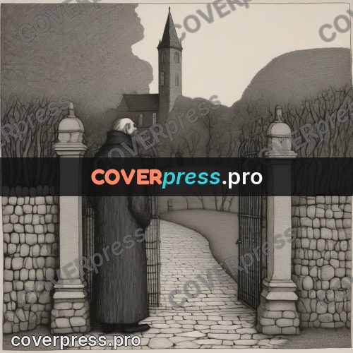 Edward Gorey style drawing: man in a cloak