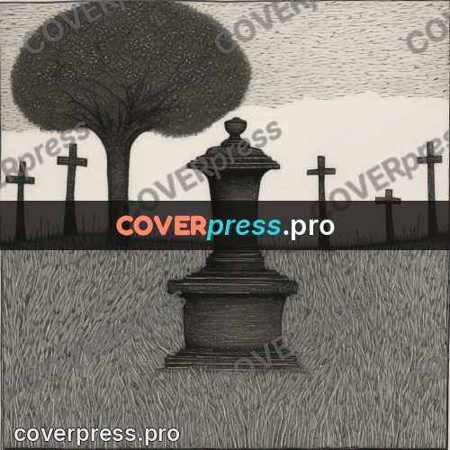Edward Gorey style drawing: monument at the top of steps