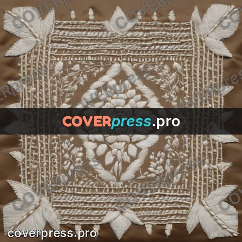 Embroidery design: pale stitching on cloth
