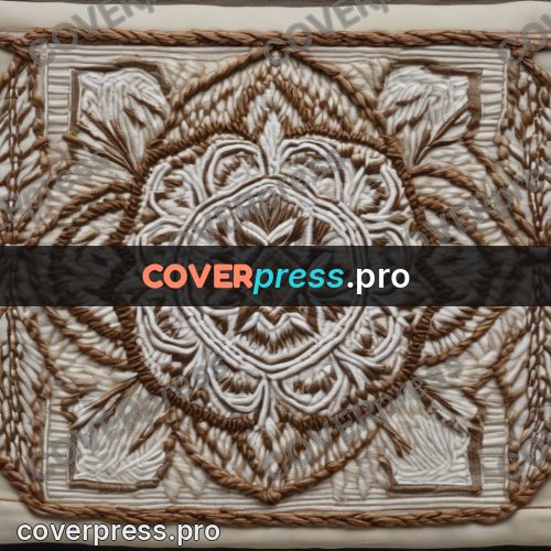 Embroidery design: pale stitching on cloth