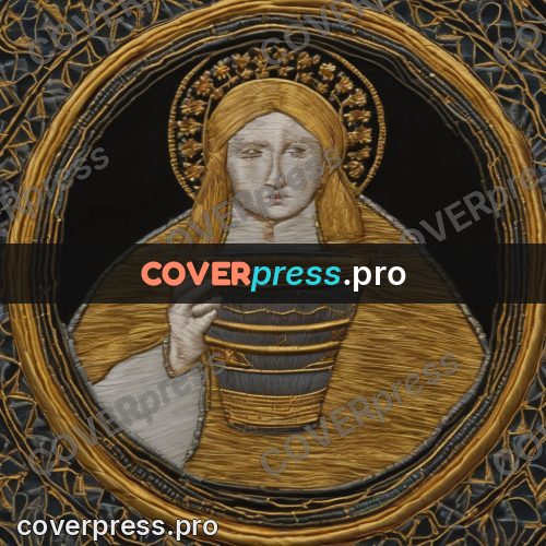 Embroidery design: potter holding a bowl
