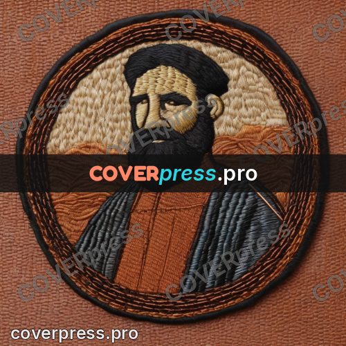 Embroidery design: bearded craftsman in a circle
