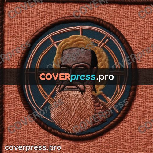 Embroidery design: bearded craftsman in a circle