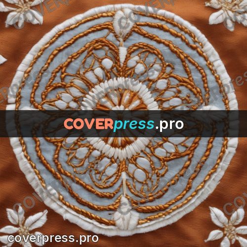 Embroidery design: round rosette with rays