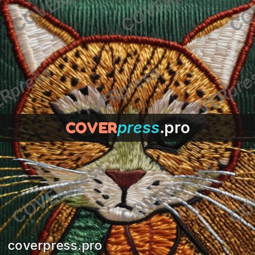 Embroidery design: cat with green eyes