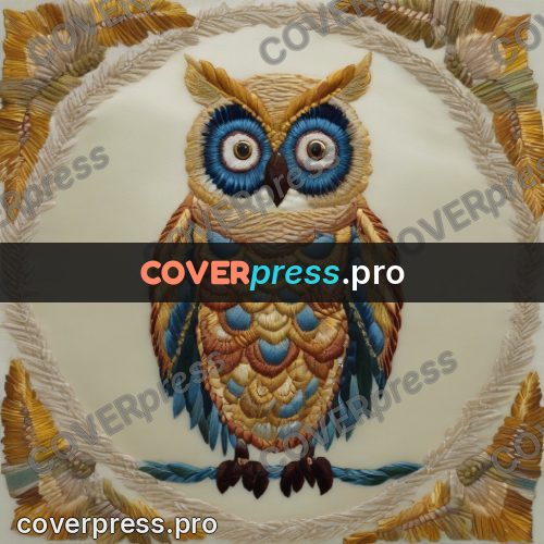 Embroidery design: owl with large round eyes