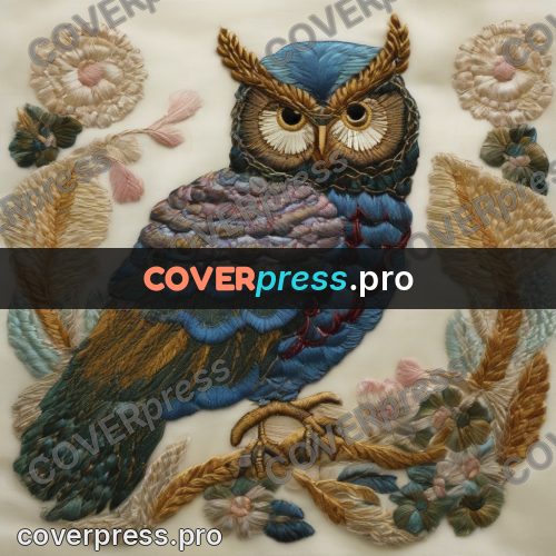 Embroidery design: owl with large round eyes