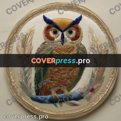 Embroidery design: owl with large round eyes