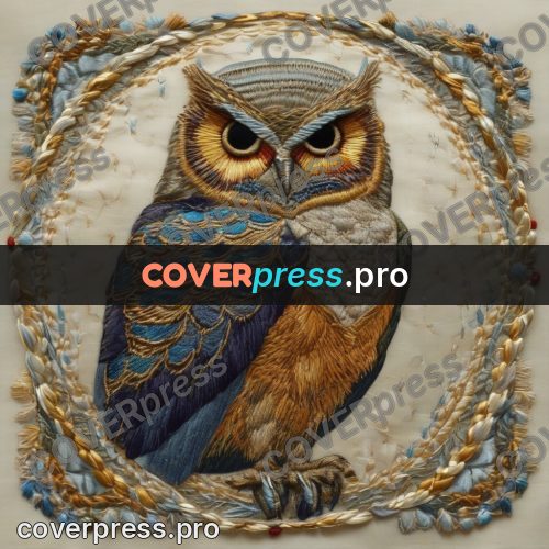 Embroidery design: owl with large round eyes
