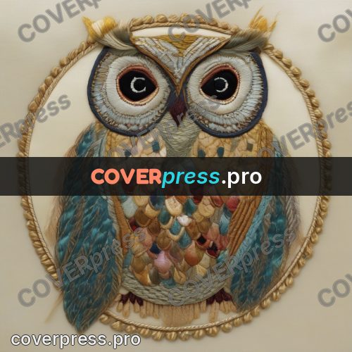 Embroidery design: owl with large round eyes