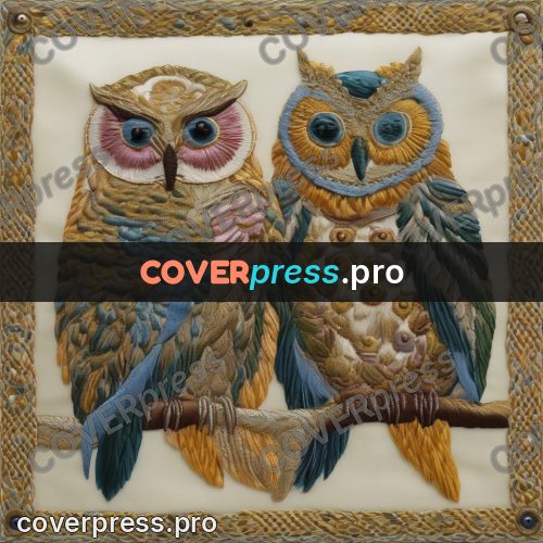 Embroidery design: owl with large round eyes