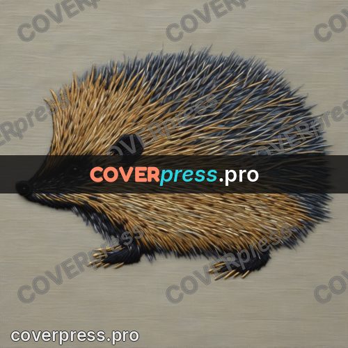 Embroidery design: hedgehog with raised quills