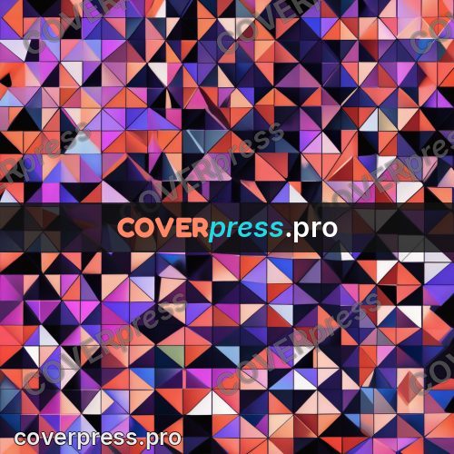 Polygon artwork: coral pattern with purple facets