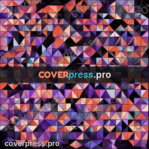 Polygon artwork: coral pattern with purple facets