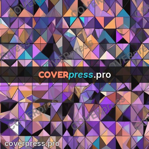 Polygon artwork: lilac pattern with sand facets