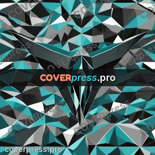 Polygon artwork: turquoise pattern with dark facets