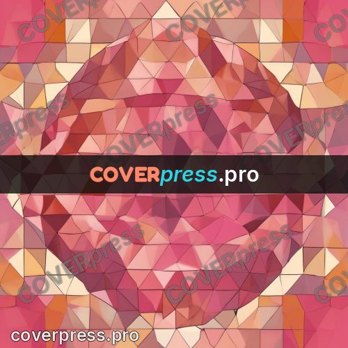 Polygon artwork: pink pattern with large facets