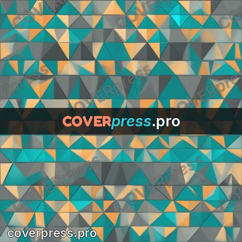 Polygon artwork: turquoise triangle pattern