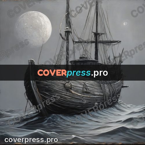 Fantasy illustration: rope on a wooden hull
