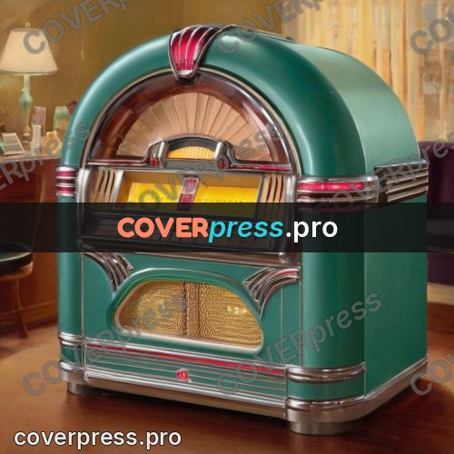 Vintage illustration: jukebox with lit panels