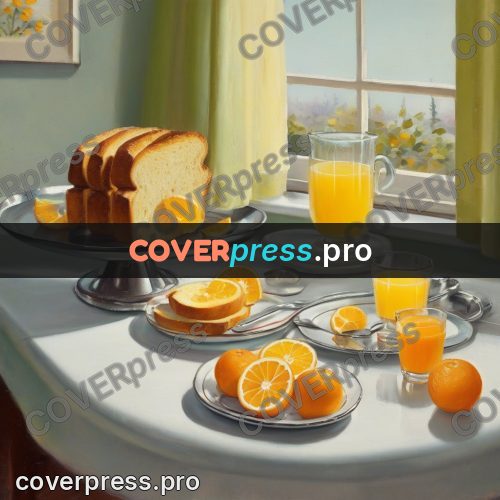 Vintage illustration: breakfast with a toaster