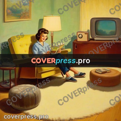 Vintage illustration: person reading in a chair