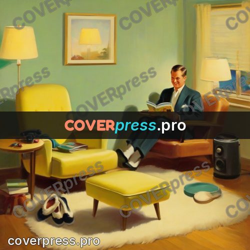 Vintage illustration: person reading in a chair