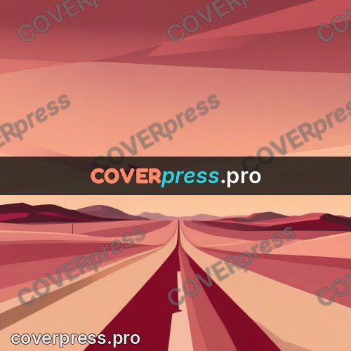 Flat illustration: empty road running to the horizon