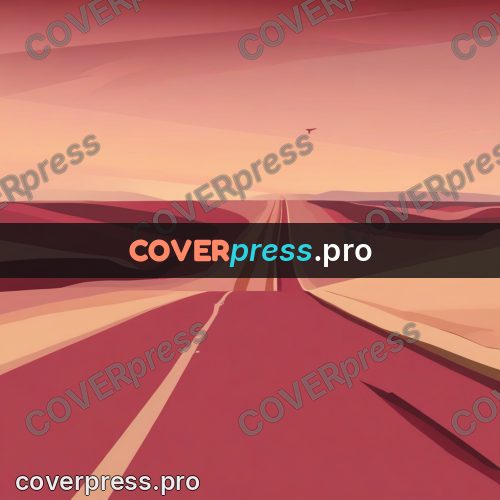 Flat illustration: empty road running to the horizon