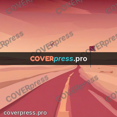 Flat illustration: empty road running to the horizon