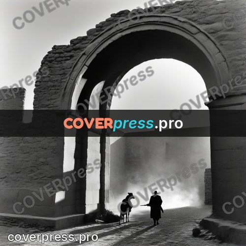 Black and white photo: arch with a bright opening