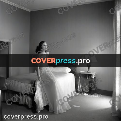 Black and white photo: person in a room in light