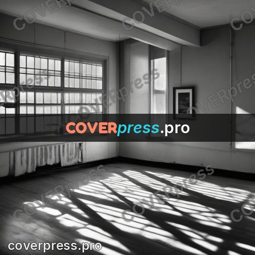 Black and white photo: window and shadows on the floor