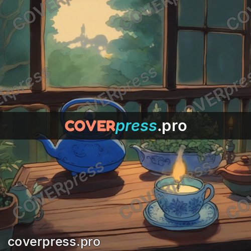 Studio Ghibli artwork: teapot and cup on a table