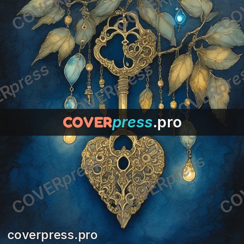 Night Ghibli style illustration: golden keys on a branch