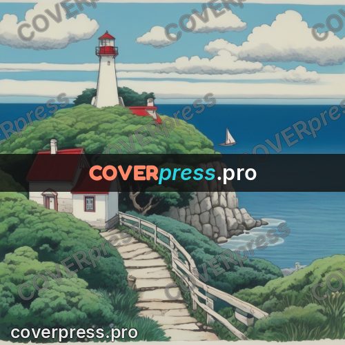 Kiki Delivery Service drawing: lighthouse with a red roof