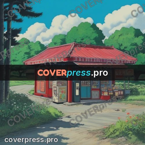 Kiki Delivery Service drawing: shop with a red roof